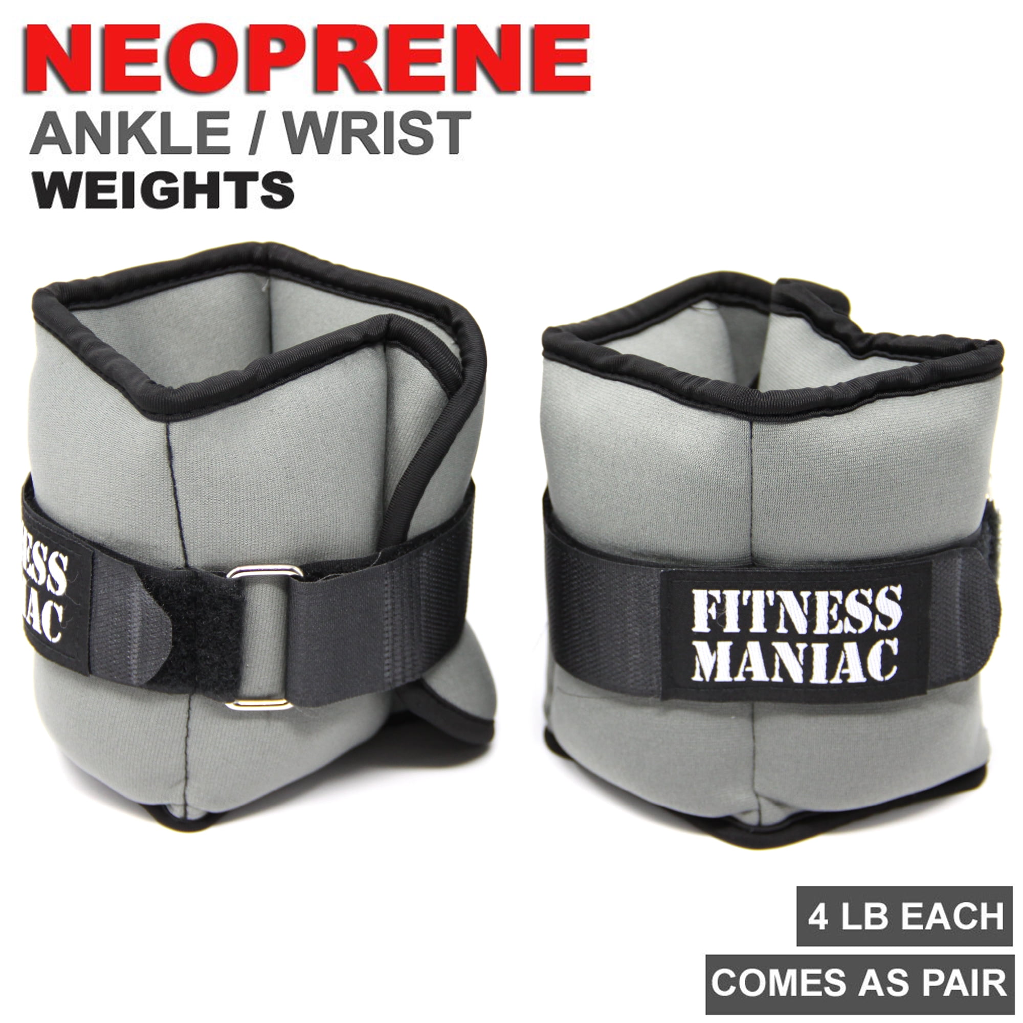 FITNESS MANIAC Adjustable Strap Ankle Wrist Weights Fitness Training