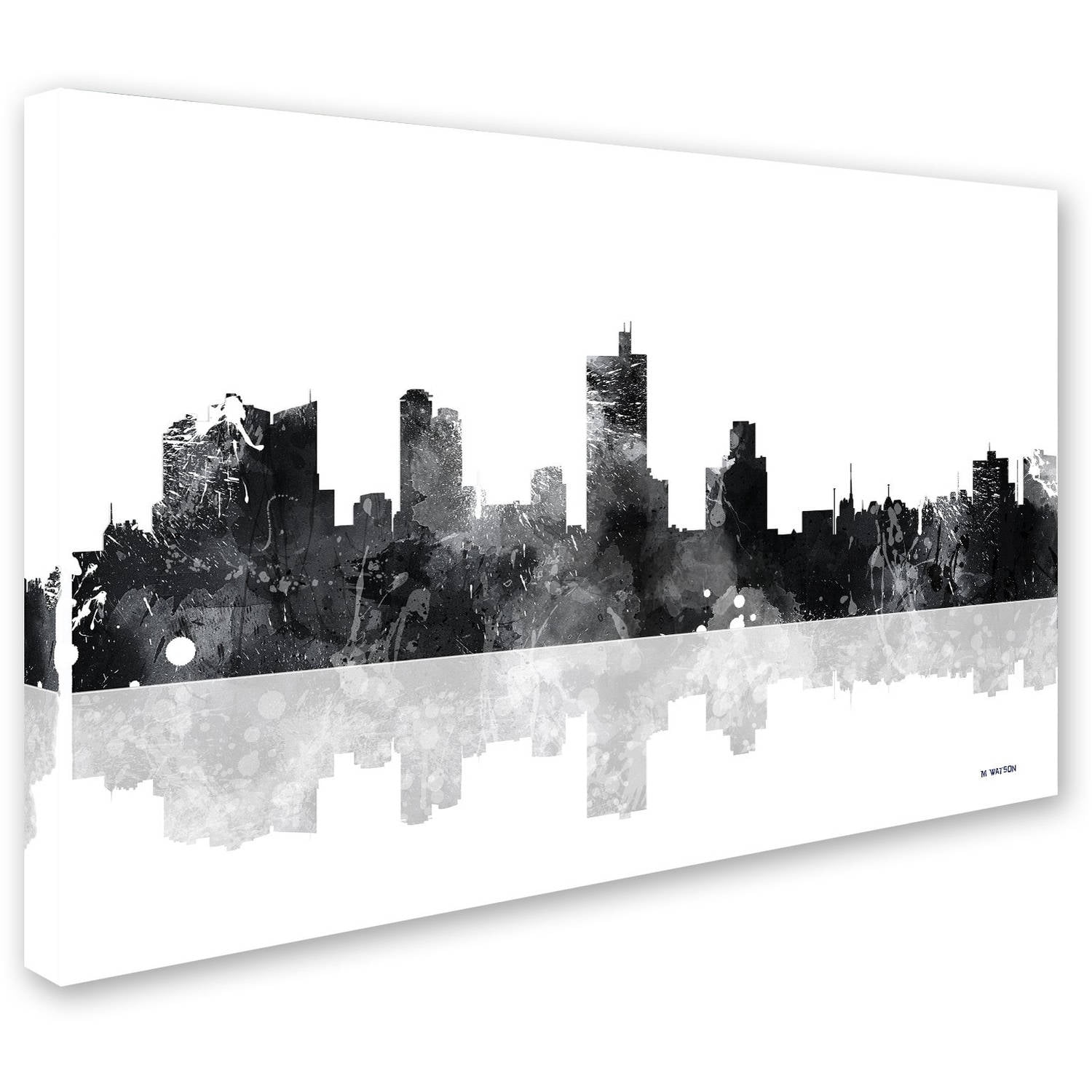 Trademark Fine Art "Fort Worth Texas Skyline BG-1" Canvas Art by Marlene Watson