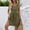 A402 Army Green, variant on Women's Casual Summer Mini Dress Sleeveless Scoop Neck High Waist Pleated Empire Waist Loose Fit Swing Sun Dress For Beach Vacation Holiday