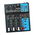 thumbnail image 4 of Mezclador de DJ Mezclador de 4 Canales Mezclador de Audio Pequeño Adaptador de La UE Potenciómetro de Perilla para KTV, Campus Voice, Meeting Professi perfke tablero mezclador, 4 of 7