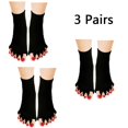 thumbnail image 1 of 3 Pairs Toe Separator Yoga Gym Sports Massage Foot Alignment Socks, 1 of 5