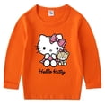 thumbnail image 4 of Hello Kitty camiseta de Color sólido para niños primavera otoño nueva camisa de cuello redondo para niños y niñas Camisa de manga larga de algodón para bebés, 4 of 5