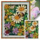 thumbnail image 1 of Hilo Algodón Bordado 14CT Flores Primavera Punto Cruz 35x47cm, 1 of 9