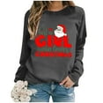 thumbnail image 5 of Wyzesi Chandails à Col Rond pour Femmes Automne Chandails à Manches Longues Col Rond Mode Chandails Imprimés Lettres Chandail Léger Chandails Amples Blouse Haut Chandails à Fermeture Éclair pour Filles, 5 of 5