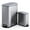 45L+10L Stainless Steel, variant on 12 Gal & 2.6 Gal Stainless Steel Trash Can Combo Set, Slim Garbage Can for Kitchen, Trash Bin with Removable Inner Bucket & Step On Foot Pedal