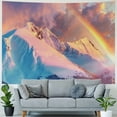 thumbnail image 4 of WYYP Tapestry Wall Hanging Mountain, Mountain View with Colorful Winter Sunrise on The Top Nature Art Painting, 4 of 6