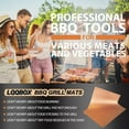 thumbnail image 4 of LQQBOX Copper Grill Mats for Outdoor Grill, Set of 4 Grill Mats, Non Stick BBQ Grill Mats & Baking Mats, Resuable and Easy to Clean, Works on Gas Charcoal and Electric BBQ-15.75 x 13 Inch, 4 of 7