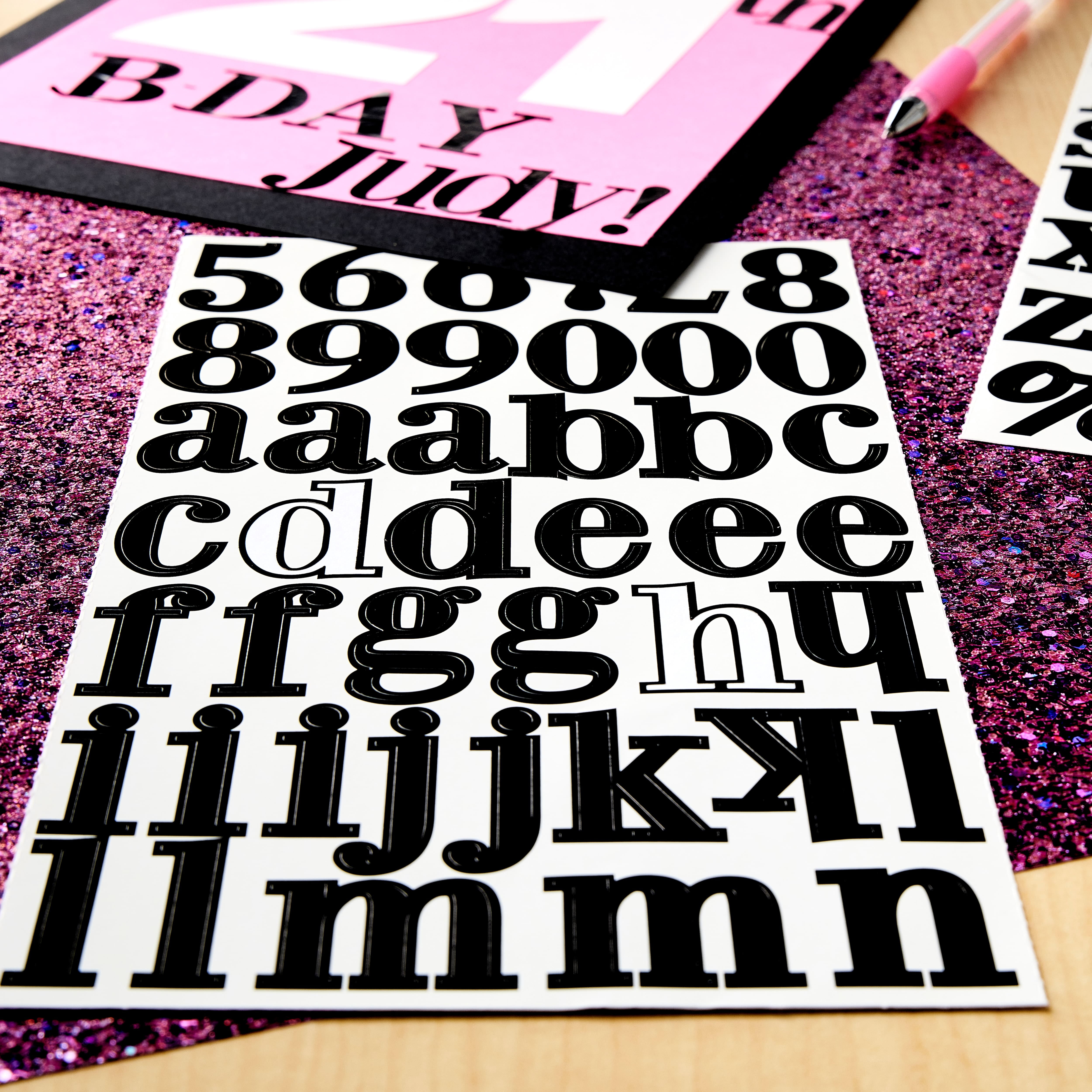 Recollections Black Serif Alphabet Stickers, 12 Packs: 156 ct. (1,872 total)