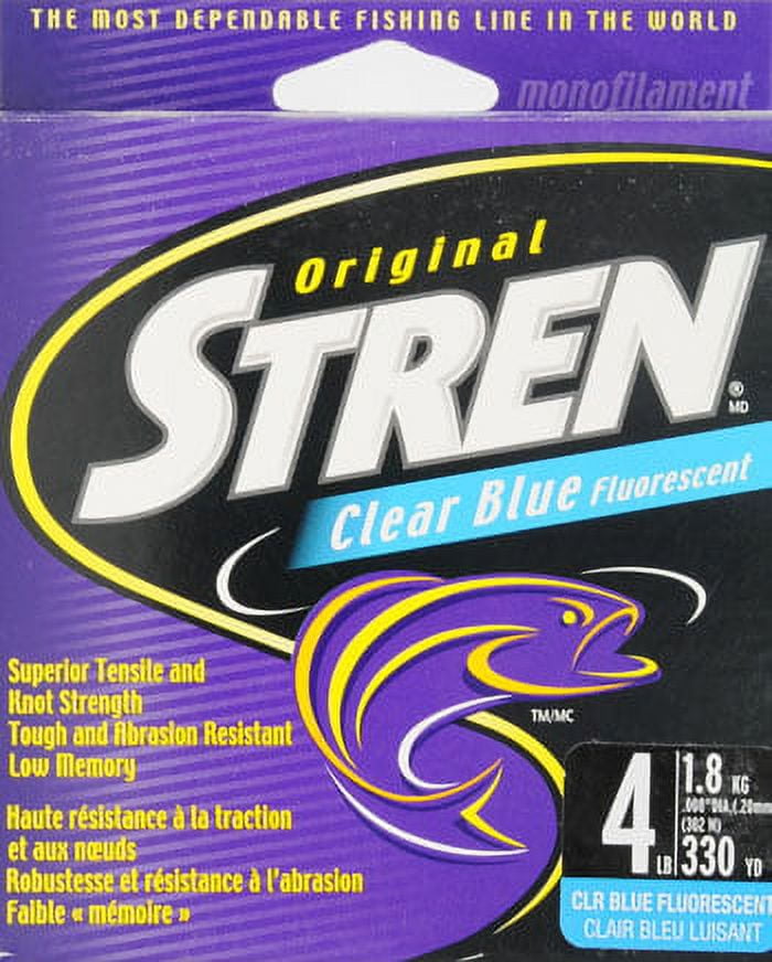 Stren Original Monofilament Line, 4 lb, 330 Yards, Clear/Blue Fluorescent