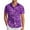 Violet, variante sur Chemise à Manches Courtes Imprimée 3D pour Hommes, Chemise de Carnaval Numérique à Boutons, Chemise de Pyjama à Fermeture Éclair, Chemise de Travail à Carreaux