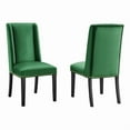 thumbnail image 2 of Modway Baron 19.5" Modern Velvet Dining Chairs in Blue/Black (Set of 2), 2 of 9