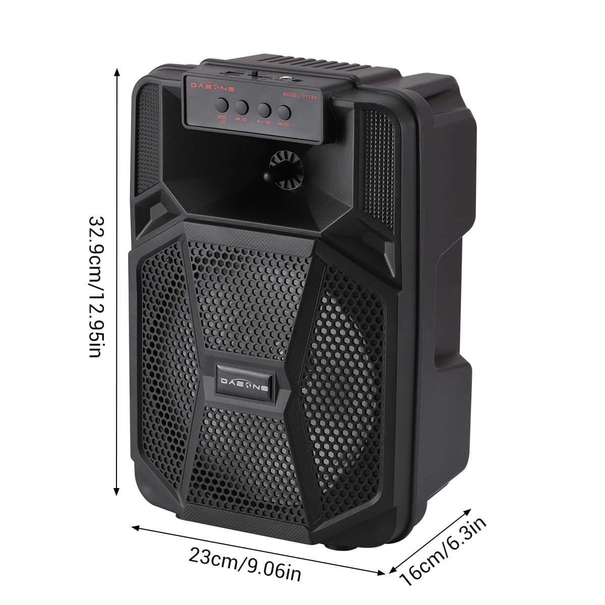 Lohoms 8" Portable Bluetooth Party Speaker, Wireless Outdoor PA System with Deep Bass, LED RGB Lights, TWS, FM Radio, USB/TF Card, Rechargeable Battery for Tailgating, Camping & Home