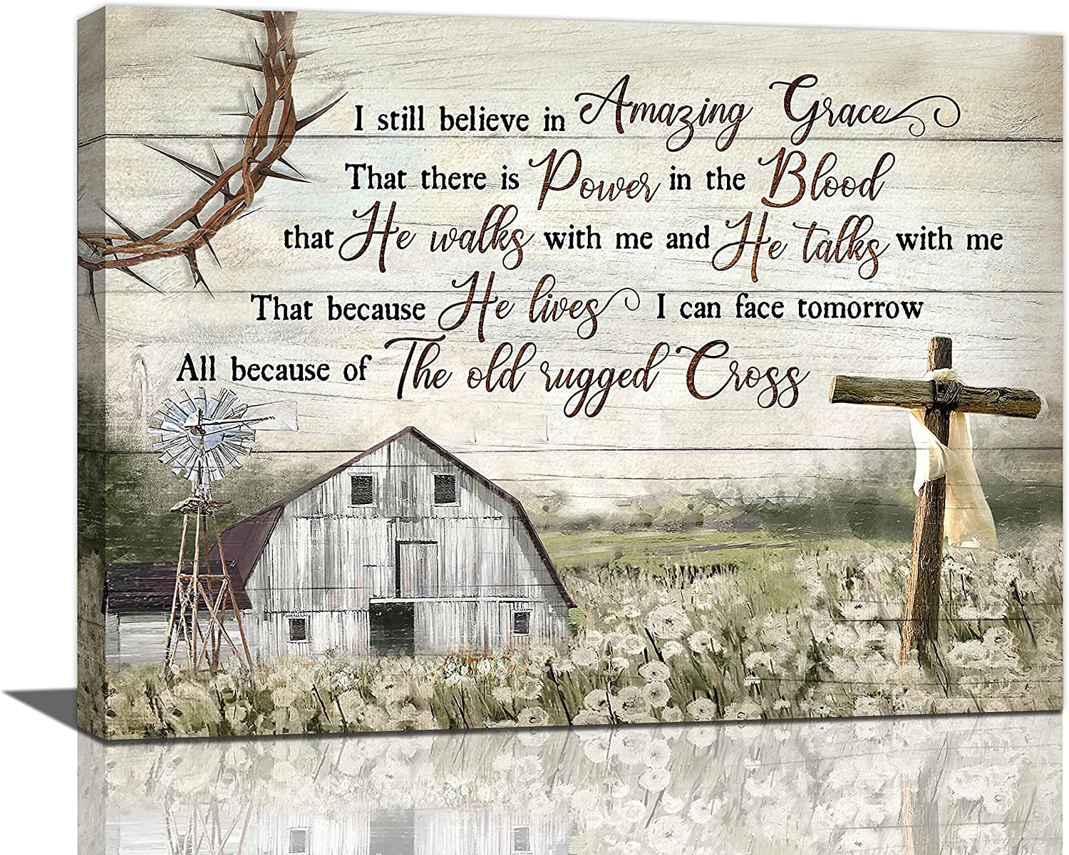 Christian Canvas Painting Print I Still Believe In Amazing Grace Poster