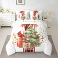 thumbnail image 3 of Homewish Dreamy Xmas Tree Bedding Comforter Set 7pcs for Kids, Christmas Robin Animal Queen Bedding Sets, Winter Western Festival Reversible Queen Sheet Sets, Lightweight Room Decor, 3 of 8