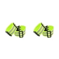 thumbnail image 4 of Greeniant 2 Pieces Reflective Wristband Elastic Adjustable Strap Reflector Arm Walking Band Cycling Reusable Wrist Jogging Running 2piezas, 4 of 6