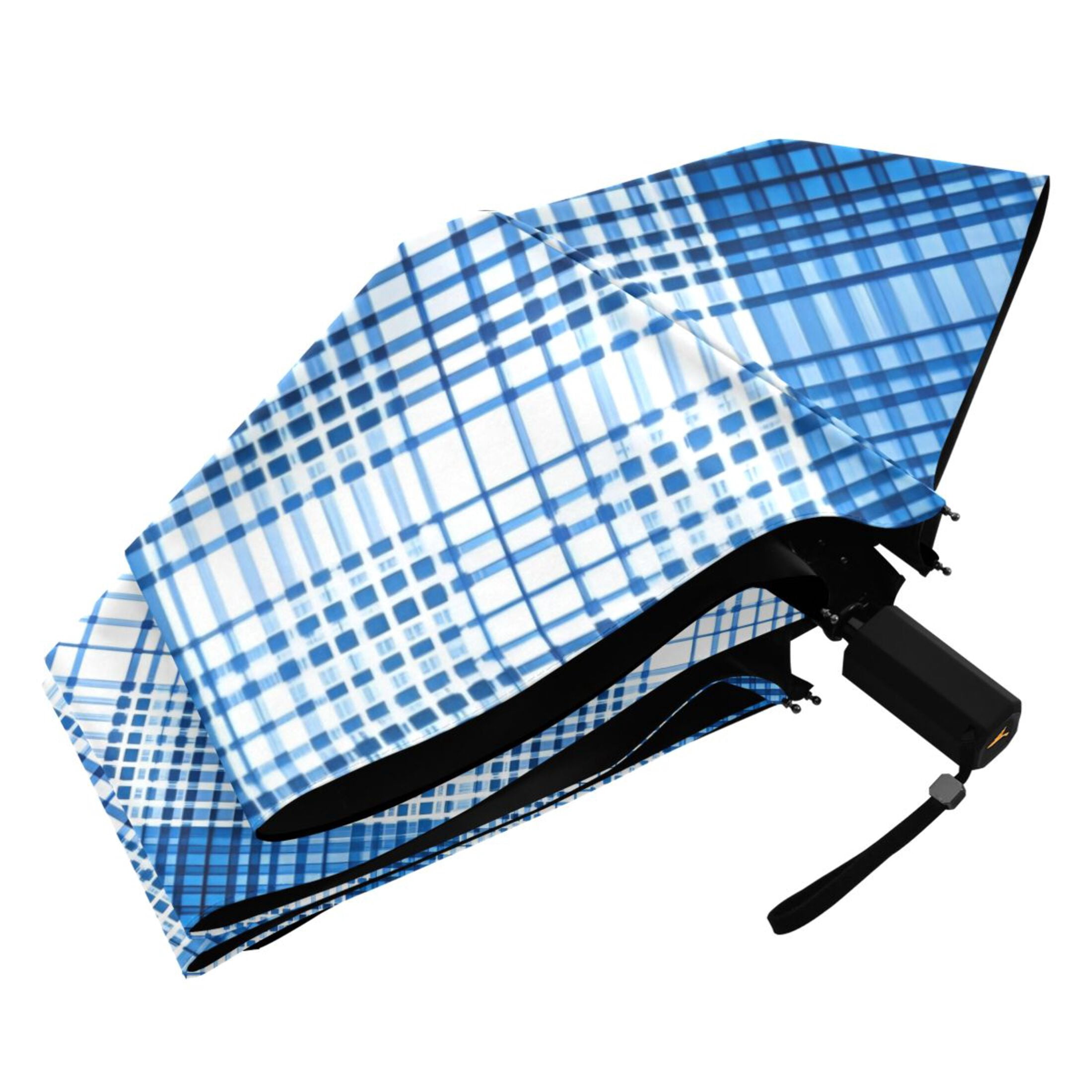 ALAZA Checkered Grid-a7 UPF 50+ Compact Folding Umbrella for Rain Travel Umbrella Packable