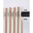 thumbnail image 6 of Red Striped Tier Curtains 24 Inch Length,Sheer Curtains for Bedroom Living Room Vintage Farmhouse Minimalist Vertical Lines Short Kitchen Curtains Drapes for Small Half Window 27.5"x24" 2 Panels, 6 of 7
