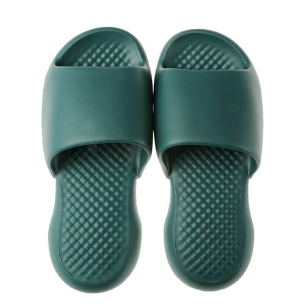Soft Slide Sandals for Men Non-Slip Shower Shoes Bath Slippers Summer Beach blackish green