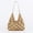 Brown, variant on Women Boho Woven Handbag Summer Beach Tote Straw Bag Round Rattan Shoulder-Black