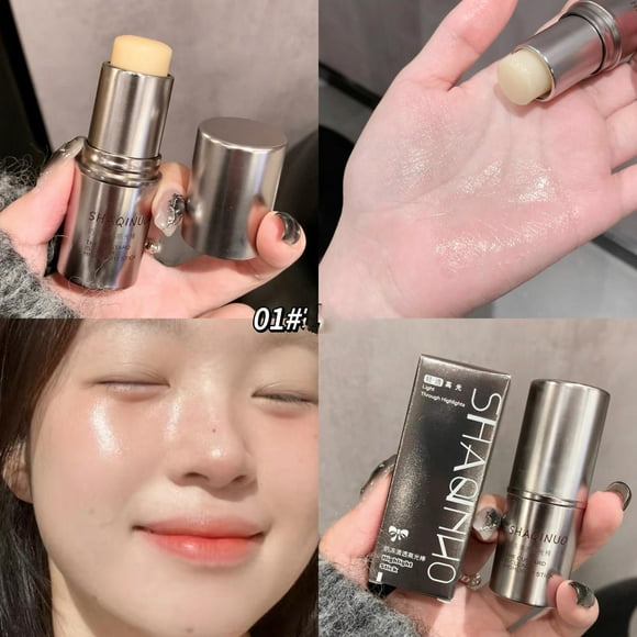 Wet and shiny! Highlighter stick brightens the eyes and contours the eyes with pearlescent silkworms to create a natural and thr