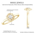 thumbnail image 5 of Rosec Jewels Lab Grown Diamond Promise Ring for Women - Interlocking Ring - EF-VS Quality - Ready to Gift with Jewelry Box, 18K Yellow Gold, US 5.00, 5 of 8