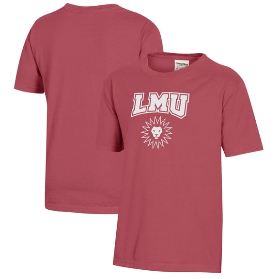 Youth  Crimson Loyola Marymount Lions Logo Comfort Wash T-Shirt