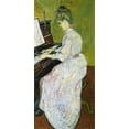 thumbnail image 2 of Van Gogh, Vincent 11x18 Black Ornate Wood Framed with Double Matting Museum Art Print Titled - Marguerite Gachet At Piano, 2 of 4
