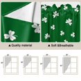 thumbnail image 3 of Lucky Shamrock Kitchen Window Curtains, Swag Curtains Valance for Bedroom Living Room Bathroom, St. Patrick's Day Irish Clover Green Rod Pocket Window Treatment Curtain Block Drapes 2 Panels 36"x36", 3 of 9