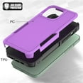 thumbnail image 3 of for iPhone 16e Case,Heavy Duty Drop Protection Edge Raised Rugged Shockproof/Drop Proof/Dust Proof Military Protective Tough Durable Cell Phone Cover for Men Women,Purple, 3 of 6