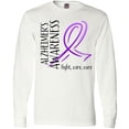 thumbnail image 3 of Inktastic Alzheimers Awareness- Fight, Care, Cure Long Sleeve T-Shirt, 3 of 5