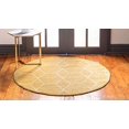 thumbnail image 2 of Unique Loom 3151619 Tapis Rond en Treillis Géométrique 6 x 6 Pi.&44; Jaune, 2 of 2