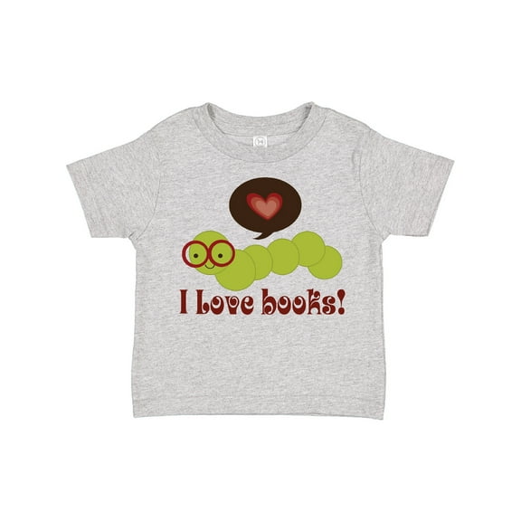 Inktastic I Love Books Bookworm Boys or Girls Toddler T-Shirt