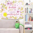 thumbnail image 4 of Tapiz motivacional para colgar en la pared para adolescentes, tapices inspiradores de color rosa para el aula, tapiz estético bonito para la habitación de los niños, tapiz para dormitorio, 4 of 6