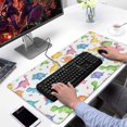 thumbnail image 2 of Long Mouse Pads for Desk,White Cartoon Colorful Dinosaurs Pattern Desk Mats on Top Of Desks, Desk Mouse Pad Extra Large with 3mm Non-Slip Base and Stitched Edge for Gaming,Office,Work,Home 31.5"x15.7", 2 of 6