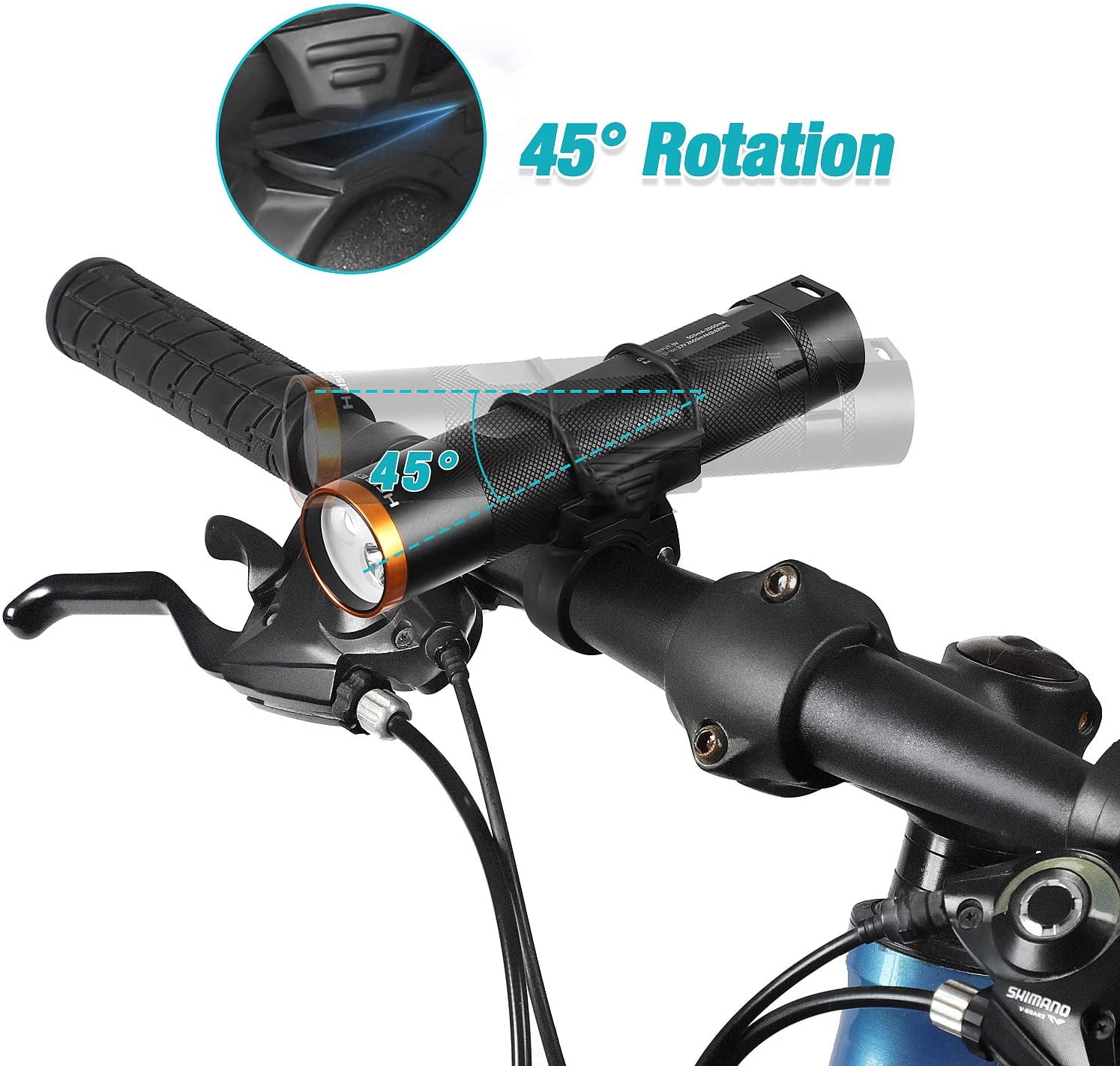 Rotation Bicycle Handlebar Light Bracket Mount Flashlight Sale Durable 