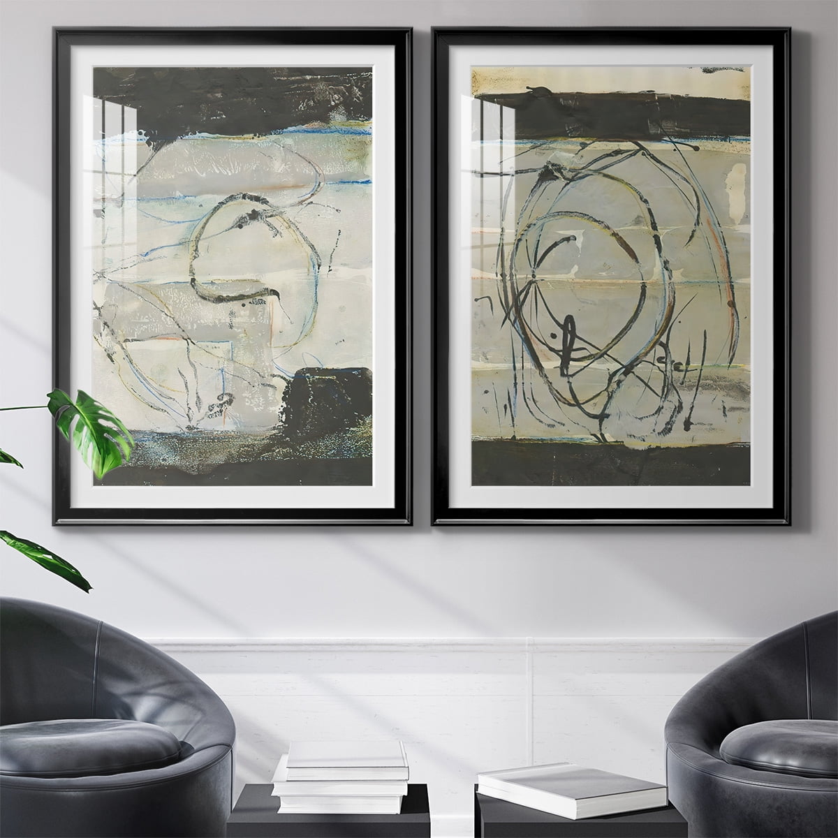 Wexford Home Continuing Energy I Premium Framed Print, 22.5" x 30.5" - Ready to Hang, Black (Set of 2)
