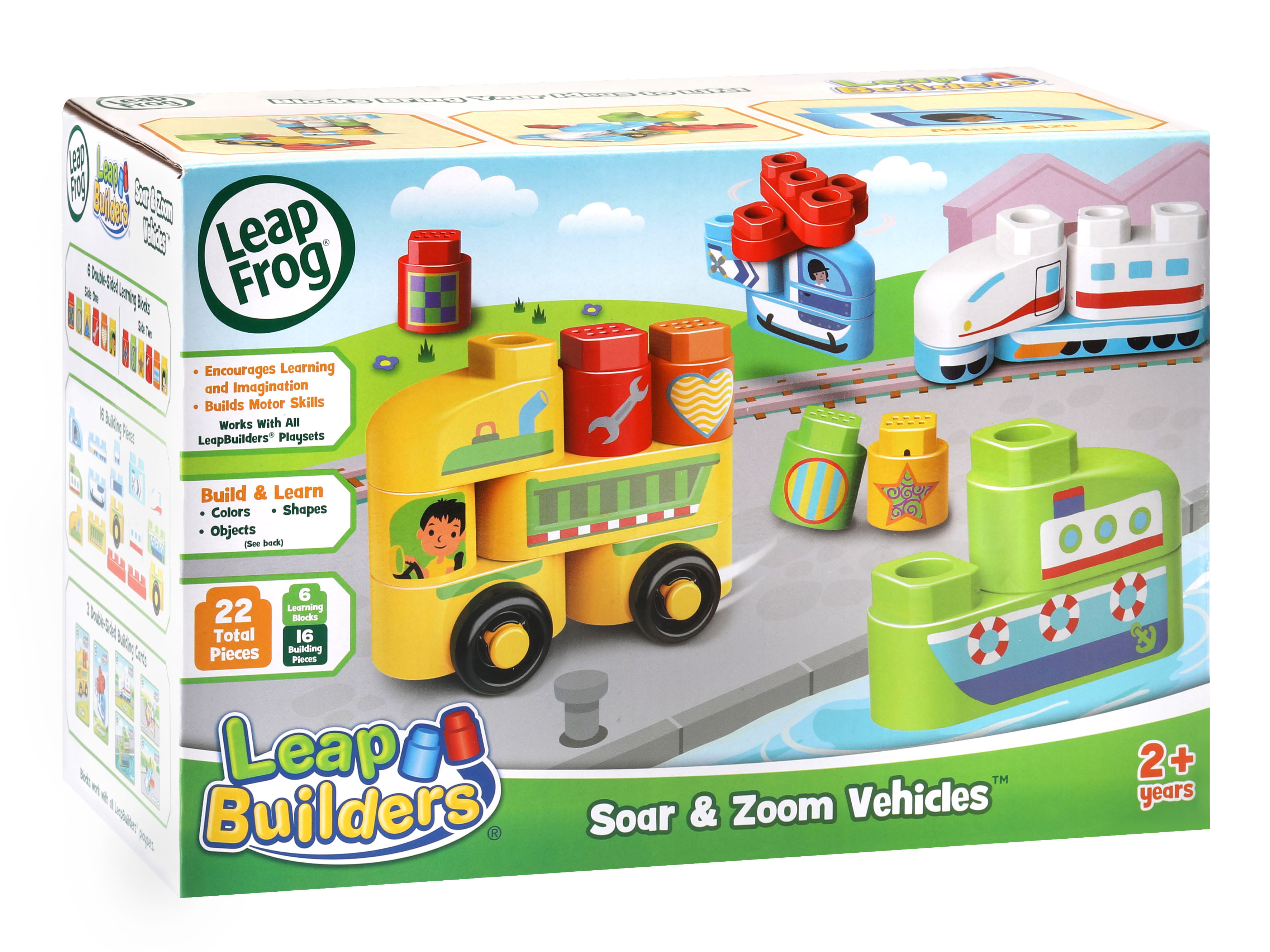 Vtech Leap Frog Leap Builders Soar & Zoom Vehicles 22 Blocks 2 Yrs and up for sale online 