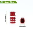 thumbnail image 4 of Tapones de Vástago de Válvula de Neumático Decorativos Estilo Tallado Rojo 7x25.4mm Aleación de Aluminio 4 Pcs, 4 of 7