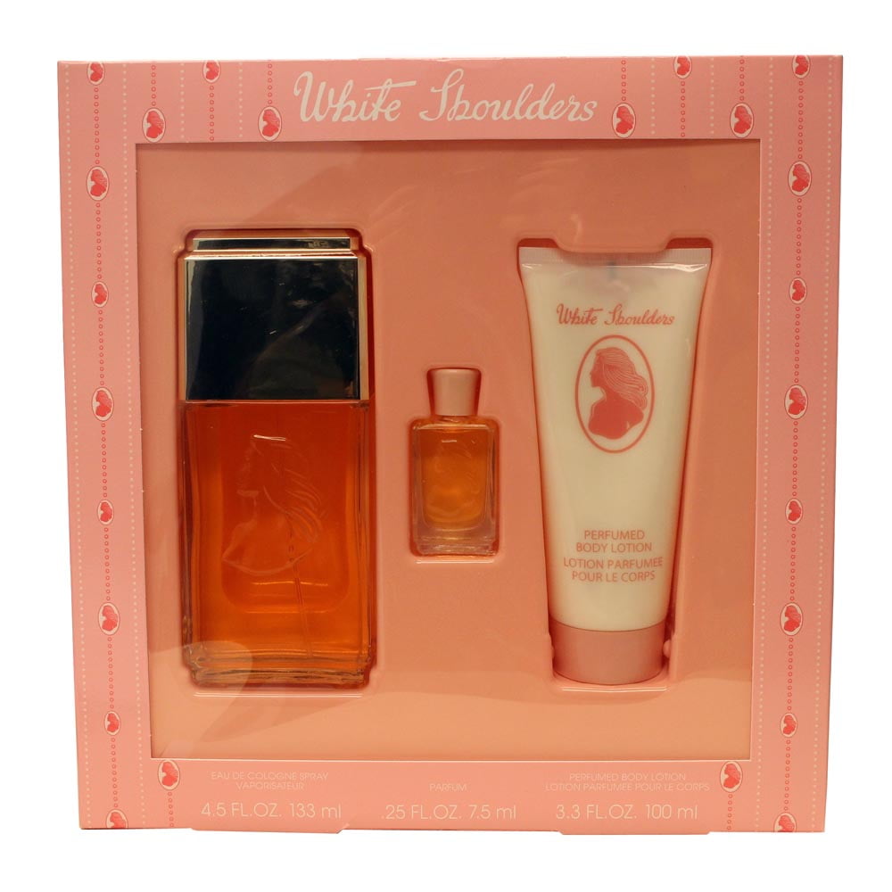 White Shoulders 3 Pc. Gift Set ( Eau De Cologne Spray 4.5 Oz + Body