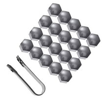 LEORX Hexagonal Car Grey 21Pcs Lug Nuts Caps Covers