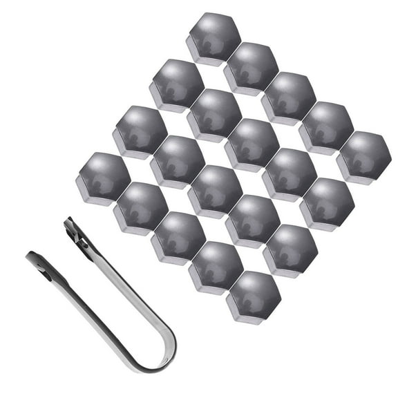 LEORX Hexagonal Car Grey 21Pcs Lug Nuts Caps Covers