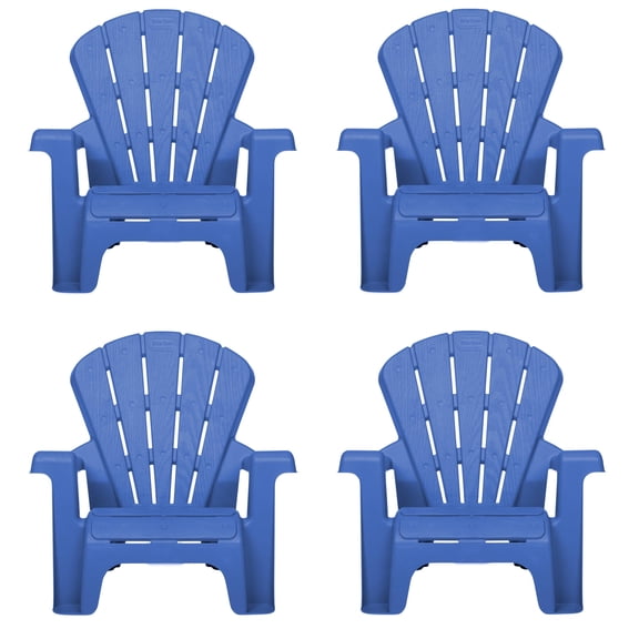 Set de 4 Sillas de Jardín para Niños Little Tikes Azul Estilo Adirondack