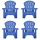 thumbnail image 1 of Set de 4 Sillas de Jardín para Niños Little Tikes Azul Estilo Adirondack, 1 of 4