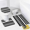 thumbnail image 4 of 4Pcs Modern Black Glitter Marble Shower Curtain Sets, Bathroom Set Decor with Non-Slip Bath Mat, Toilet Lid Rug and Contour Mat, 72 x 72inch, 4 of 8