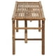 thumbnail image 3 of Banco de patio VidaXL, plegable, impermeable, de bambú con cojín, 3 of 9