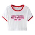 thumbnail image 5 of Women's T-Shirts Slim Fit Summer Top Graphic Crop Tee for Everyday Casual Wear, 5 of 7