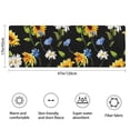 thumbnail image 3 of Black Sunflower White Daisy Pattern Bathroom Rugs Mat,Non Slip Microfiber Bathroom Rug,Rubber Backing,Soft Bathroom Mats for Bathroom Floor,Tub and Shower,47x17in(120x43cm), 3 of 5