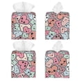 thumbnail image 2 of Picia Cartoon Hearts Pattern Tissue Box Cover,PVC Leather Square Holder,Tissue Box Holder with Magnetic Bottom,Facial Paper Organizer Dispenser-5.2"X5.2"X5.2", 2 of 8