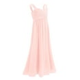thumbnail image 2 of renvena Big Girls Bridesmaid Chiffon Pleated Wedding Sleeveless Princess Pageant Party Dress, 2 of 7