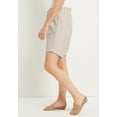 thumbnail image 2 of June + Vie Women's Plus Size French Terry Shorts, 2 of 3